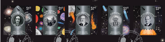 NZ Space Pioneers stamp set