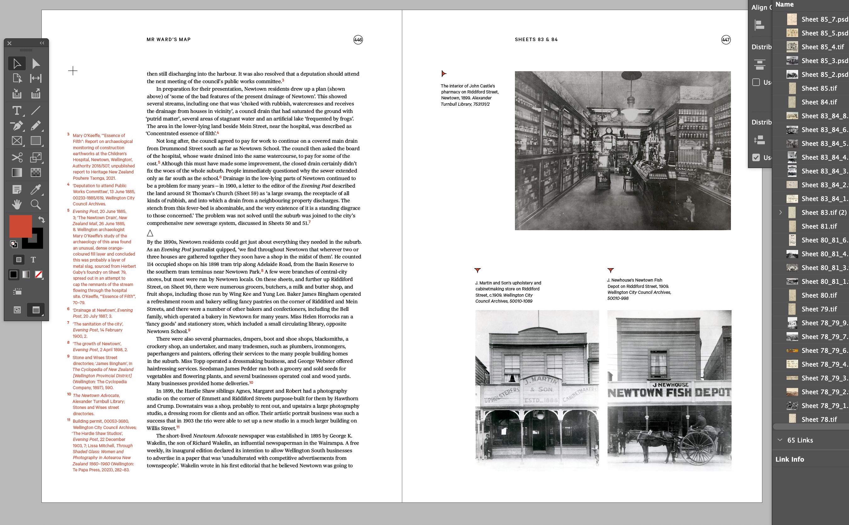 a screencapture from indesign showing a working page